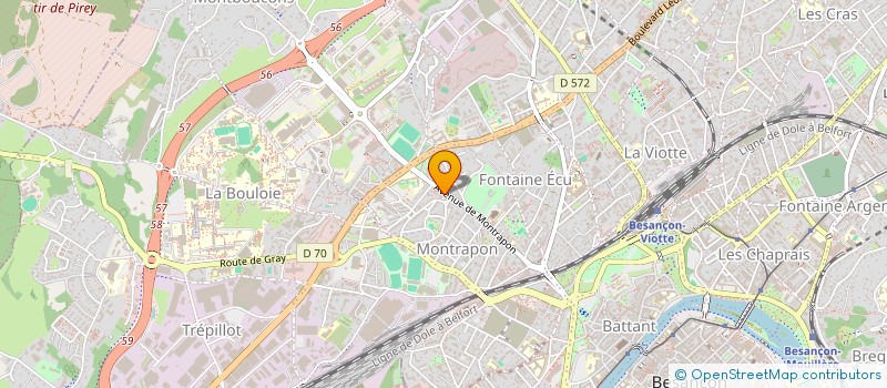 localisation de l'entreprise PHARMACIE DE MONTRAPON à BESANCON