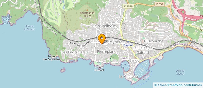 localisation de l'entreprise PHARMACIE DE PIERREPLANE  BANDOL