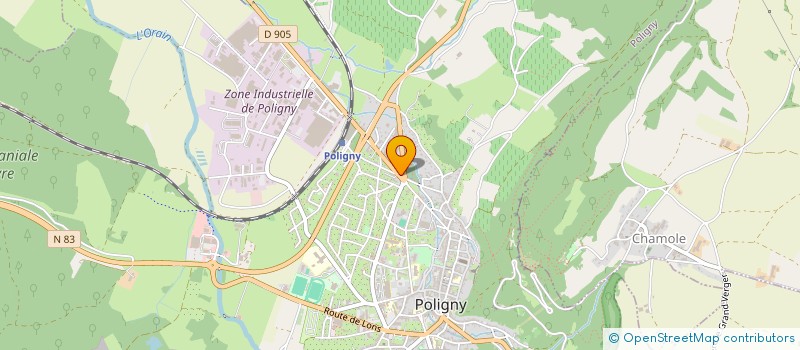 localisation de l'entreprise PHARMACIE DE POLIGNY  POLIGNY