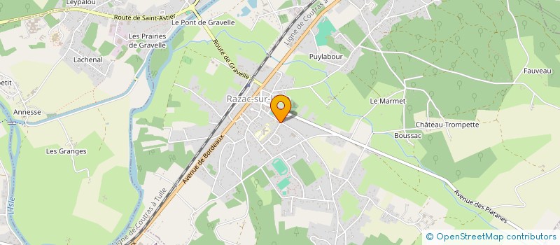 localisation de l'entreprise PHARMACIE DE RAZAC  RAZAC-SUR-L'ISLE