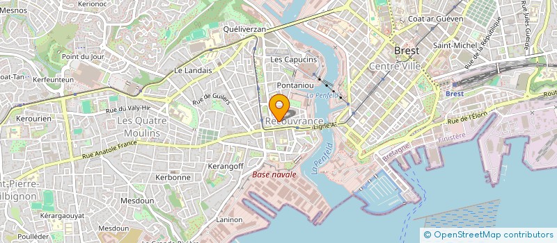 localisation de l'entreprise PHARMACIE DE RECOUVRANCE à BREST
