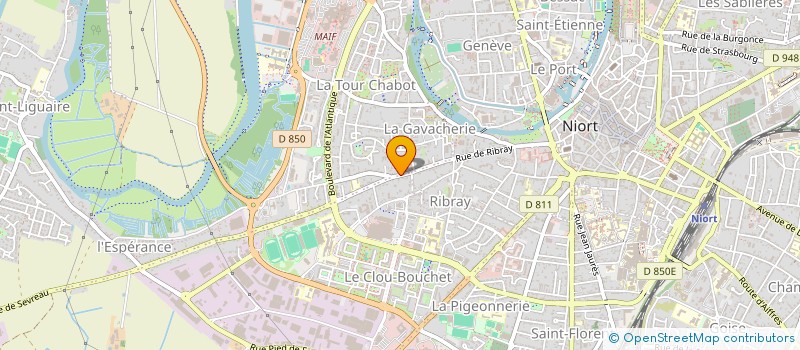 localisation de l'entreprise PHARMACIE DE RIBRAY  NIORT