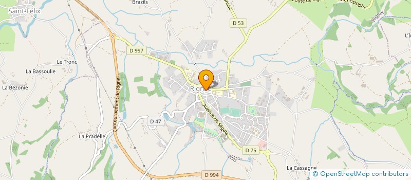 localisation de l'entreprise PHARMACIE DE RIGNAC  RIGNAC