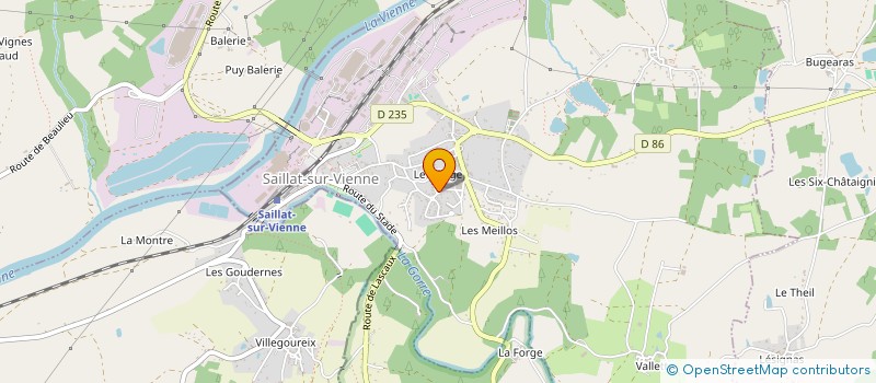 localisation de l'entreprise PHARMACIE DE SAILLAT à SAILLAT-SUR-VIENNE