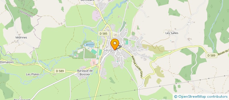 localisation de l'entreprise PHARMACIE DE SAUGUES DU GEVAUDAN  SAUGUES