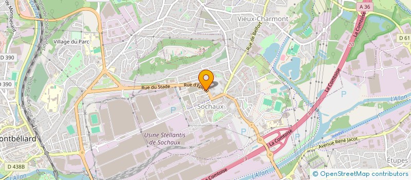 localisation de l'entreprise PHARMACIE DE SOCHAUX à SOCHAUX