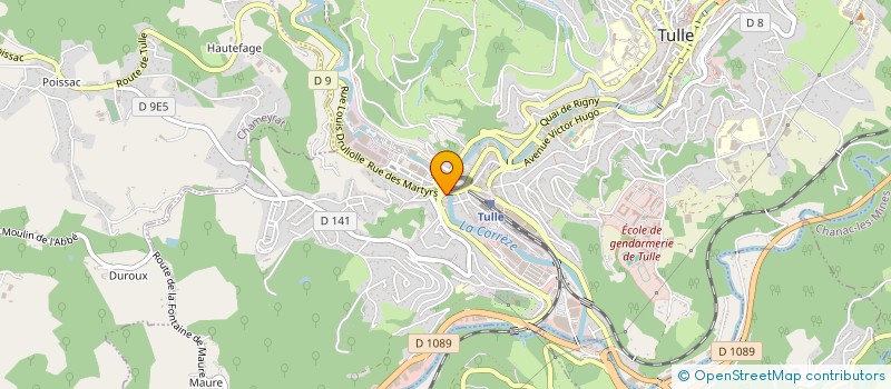 localisation de l'entreprise PHARMACIE DE SOUILHAC  TULLE