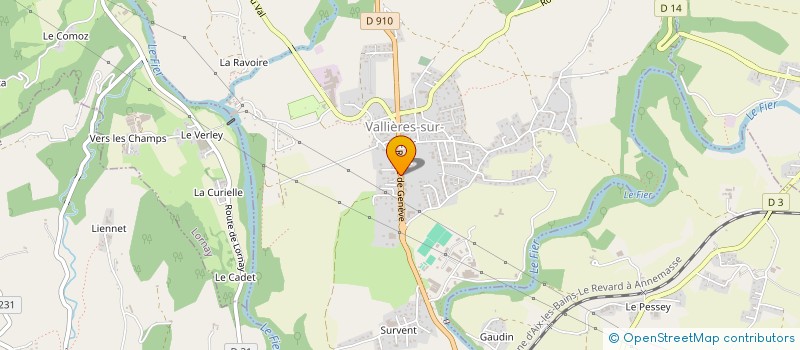 localisation de l'entreprise PHARMACIE DE VALLIERES  VALLIERES-SUR-FIER