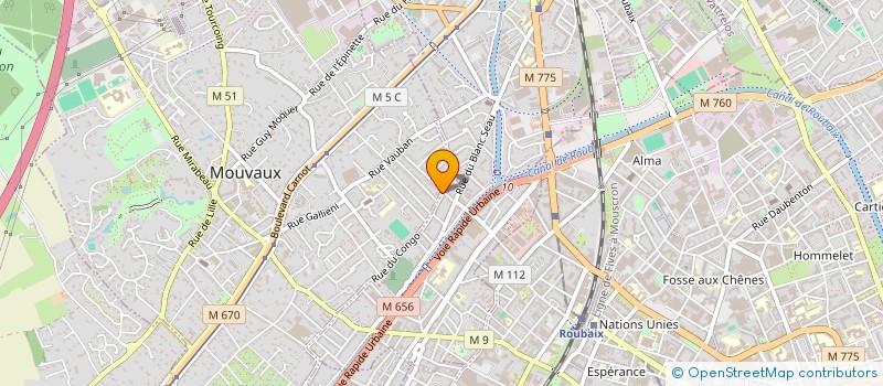 localisation de l'entreprise PHARMACIE DECOTTEGNIE  MOUVAUX