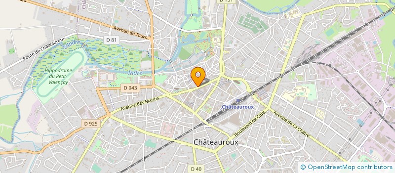 localisation de l'entreprise PHARMACIE DENANOT-LEYLDE à CHATEAUROUX