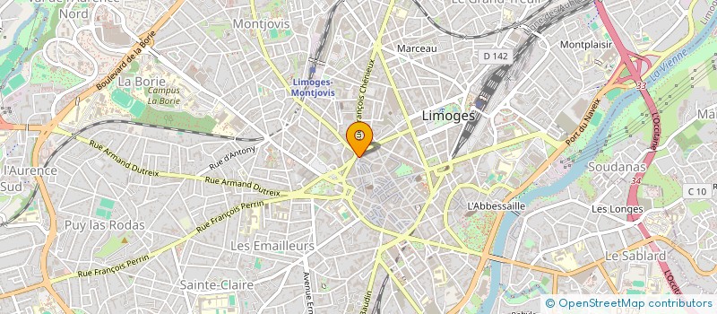 localisation de l'entreprise PHARMACIE DENIS DUSSOUBS à LIMOGES