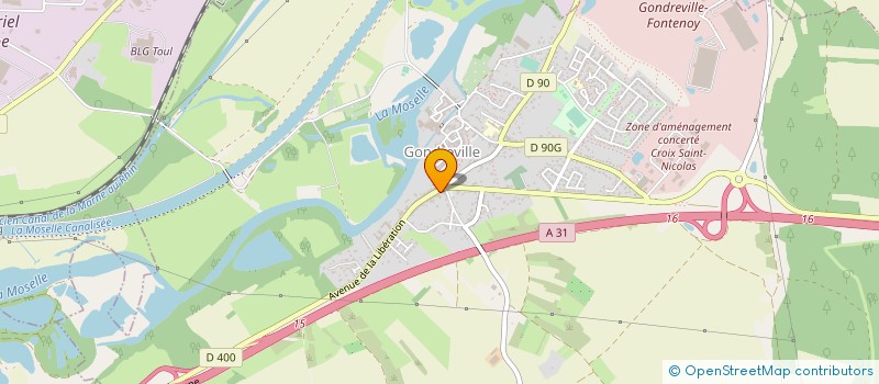 localisation de l'entreprise PHARMACIE DENRY PHILIPPE  GONDREVILLE