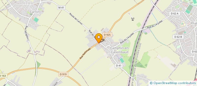 localisation de l'entreprise PHARMACIE DEPREZ  CAMPHIN-EN-CAREMBAULT