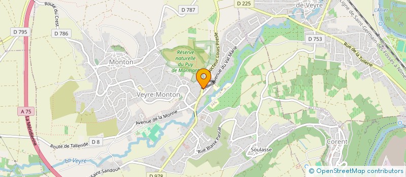 localisation de l'entreprise PHARMACIE DES ARVERNES  VEYRE-MONTON