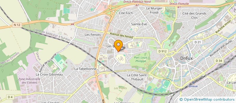 localisation de l'entreprise PHARMACIE DES BATES à DREUX
