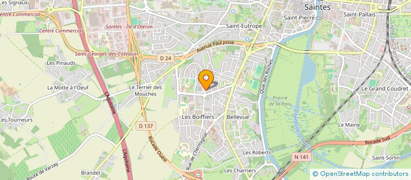 localisation de l'entreprise PHARMACIE DES BOIFFIERS  SAINTES