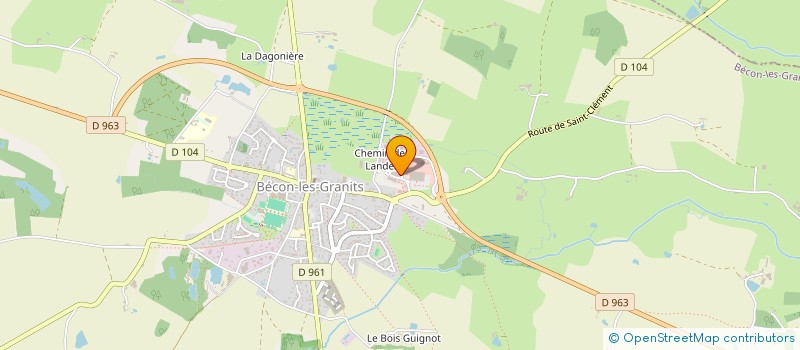 localisation de l'entreprise PHARMACIE DES CHAMPS  BECON-LES-GRANITS