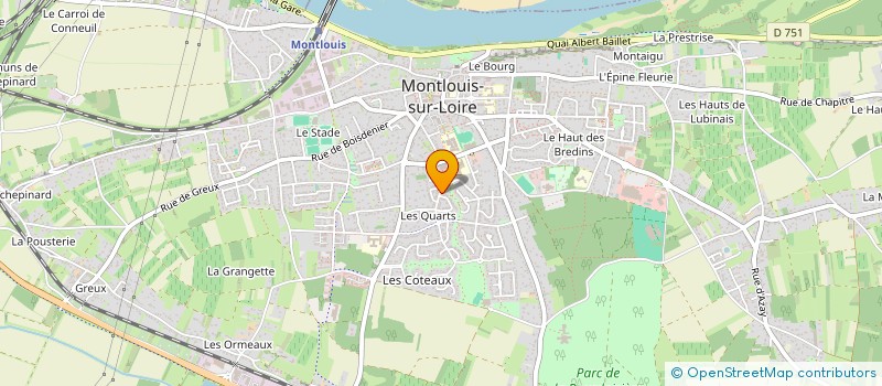 localisation de l'entreprise PHARMACIE DES COTEAUX  MONTLOUIS-SUR-LOIRE