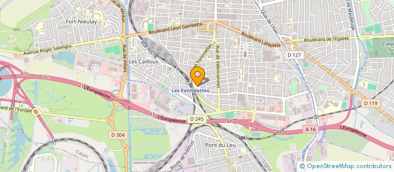 localisation de l'entreprise PHARMACIE DES FONTINETTES  CALAIS