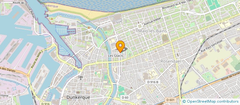 localisation de l'entreprise PHARMACIE DES GLACIS  DUNKERQUE