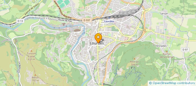 localisation de l'entreprise PHARMACIE DES HALLES à LOURDES