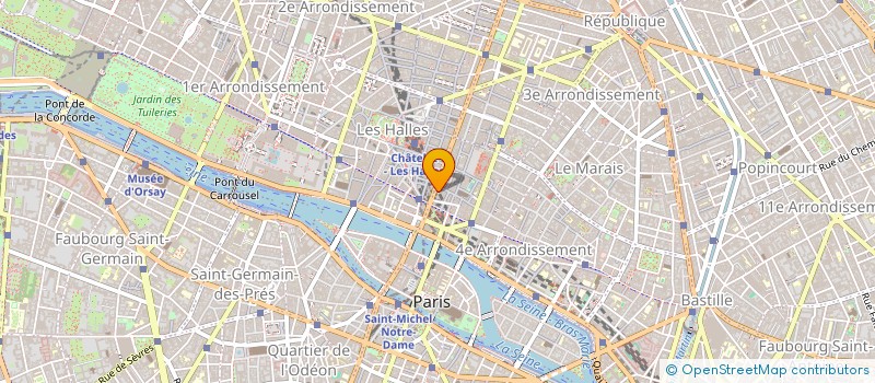 localisation de l'entreprise PHARMACIE DES HALLES à PARIS