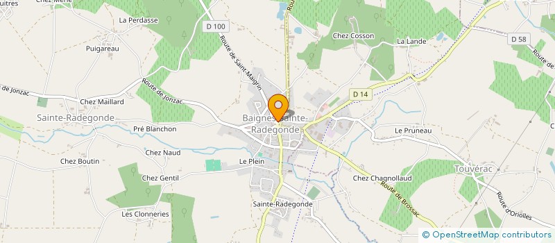 localisation de l'entreprise PHARMACIE DES HALLES à BAIGNES-SAINTE-RADEGONDE