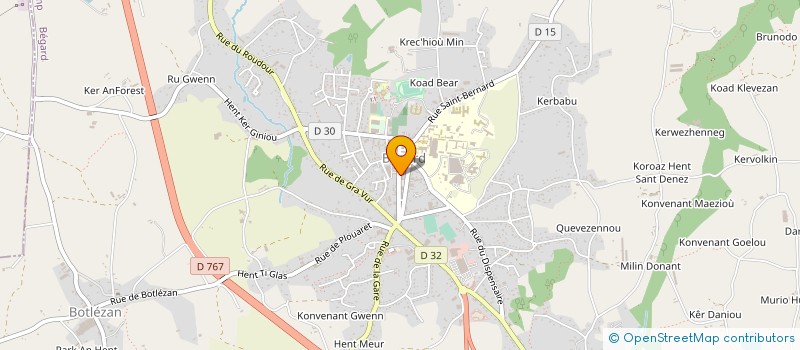 localisation de l'entreprise PHARMACIE DES HALLES  BEGARD