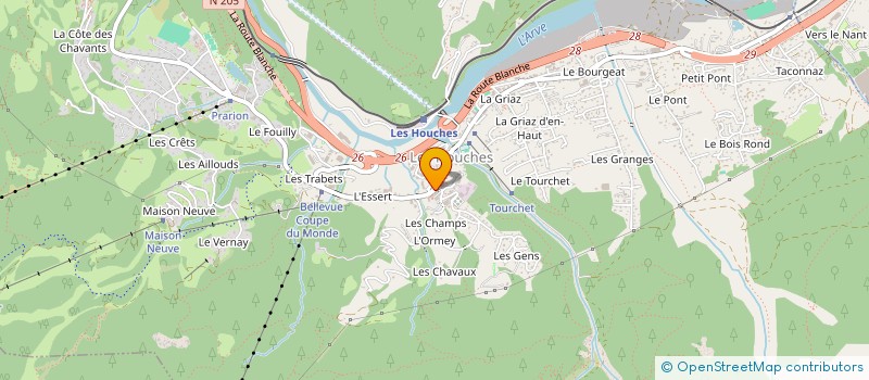 localisation de l'entreprise PHARMACIE DES HOUCHES  LES HOUCHES