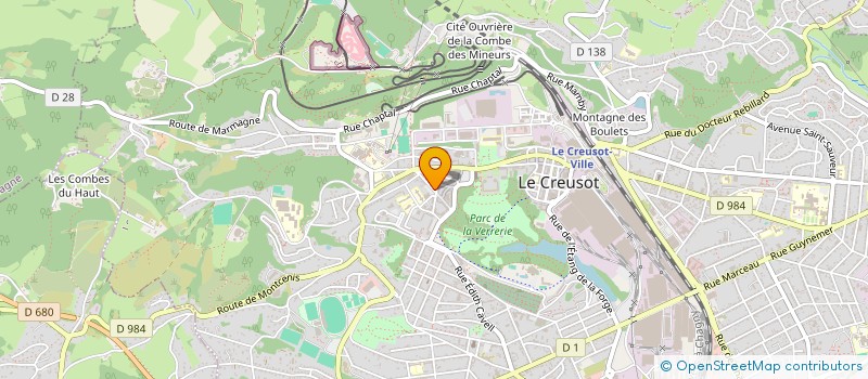 localisation de l'entreprise PHARMACIE DES MOINEAUX à LE CREUSOT