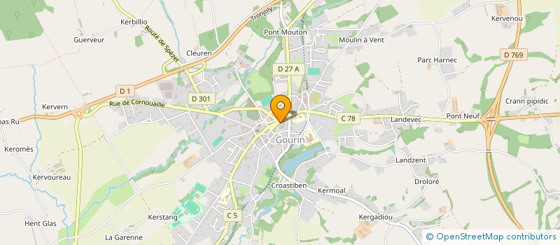 localisation de l'entreprise PHARMACIE DES MONTAGNES NOIRES à GOURIN