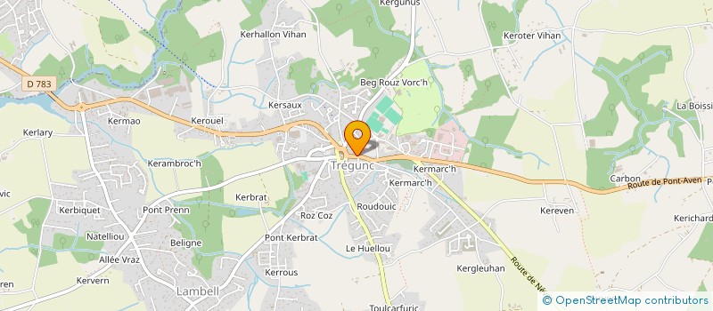 localisation de l'entreprise PHARMACIE DES PIERRES DEBOUT  TREGUNC