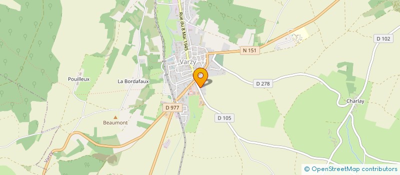 localisation de l'entreprise PHARMACIE DES PROMENADES à VARZY
