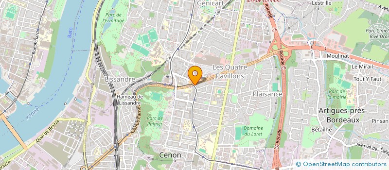 localisation de l'entreprise PHARMACIE DES QUATRE PAVILLONS à CENON