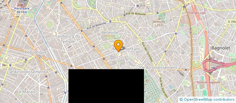 localisation de l'entreprise PHARMACIE DU 46 MENILMONTANT  PARIS