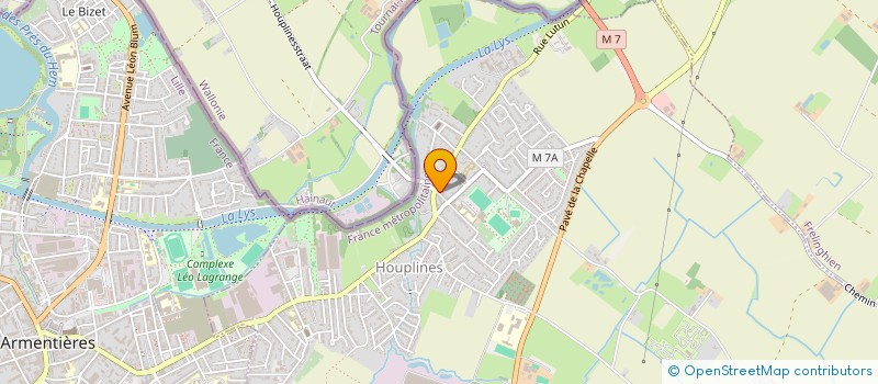 localisation de l'entreprise PHARMACIE DU BOURG D'HOUPLINES-AURELIE BAUW GRAVEZ  HOUPLINES