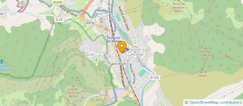localisation de l'entreprise PHARMACIE DU CASTELLA à TARASCON-SUR-ARIEGE