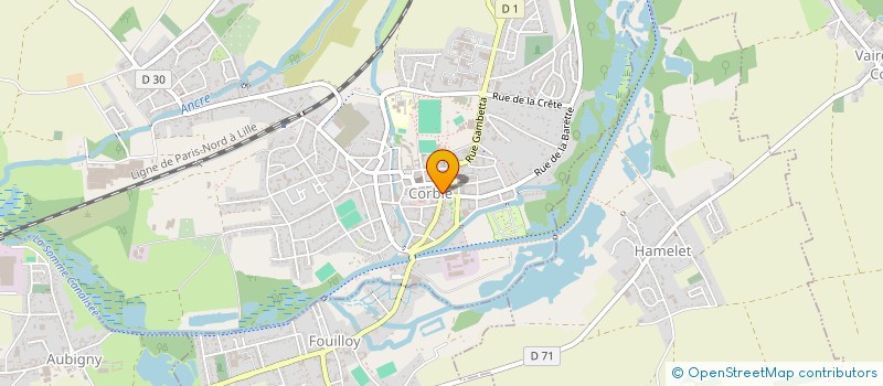 localisation de l'entreprise PHARMACIE DU CENTRE à CORBIE
