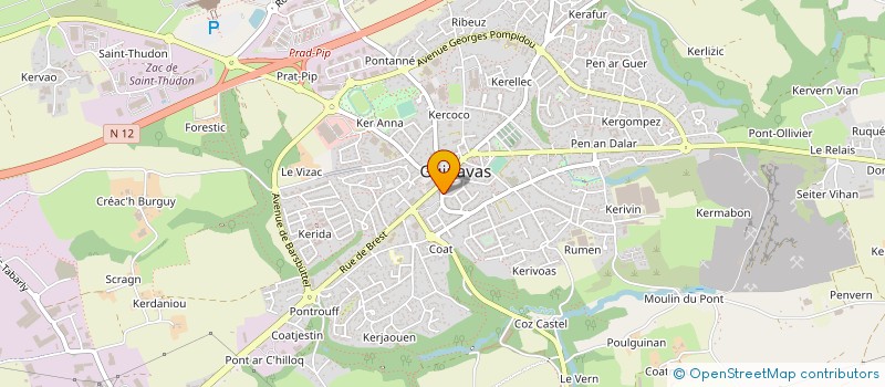 localisation de l'entreprise PHARMACIE DU CENTRE à GUIPAVAS