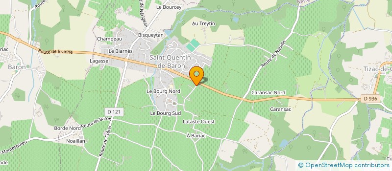 localisation de l'entreprise PHARMACIE DU CENTRE  SAINT-QUENTIN-DE-BARON