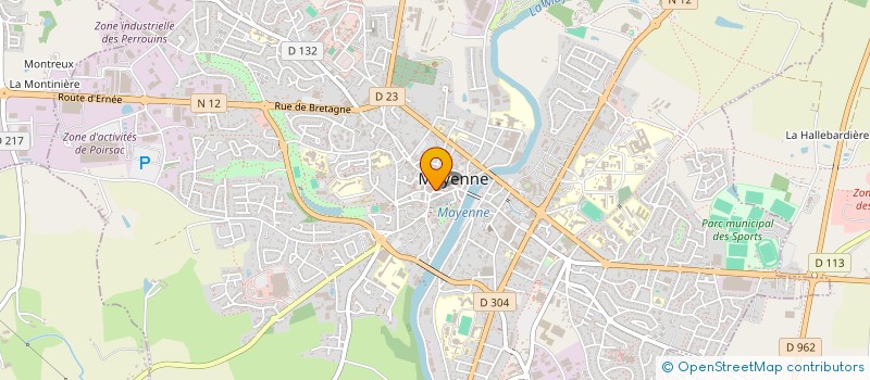 localisation de l'entreprise PHARMACIE DU CENTRE  MAYENNE