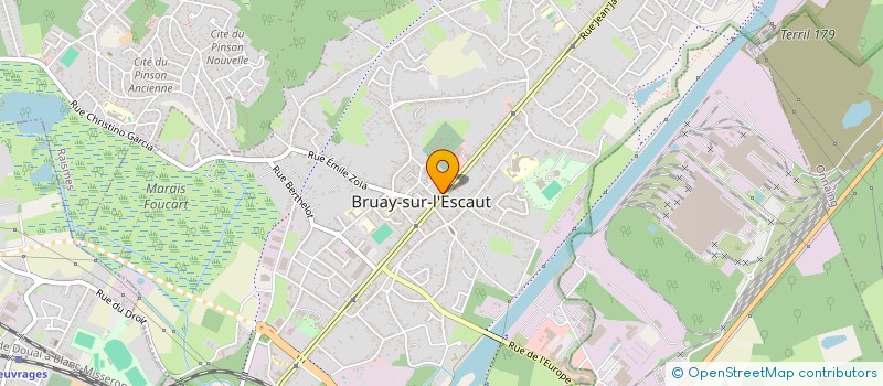 localisation de l'entreprise PHARMACIE DU CENTRE  BRUAY-SUR-L'ESCAUT