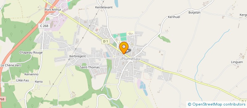 localisation de l'entreprise PHARMACIE DU CENTRE  PLUMELIAU-BIEUZY