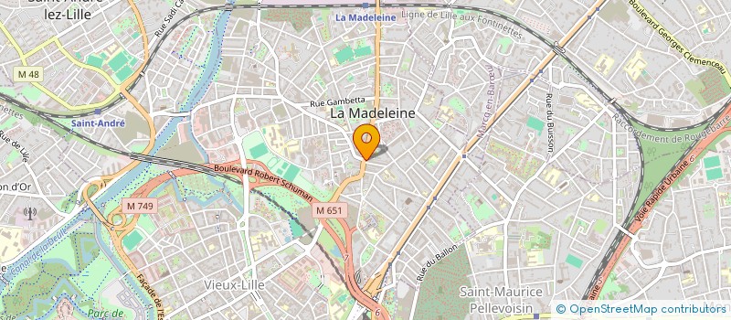 localisation de l'entreprise PHARMACIE DU CENTRE à LA MADELEINE