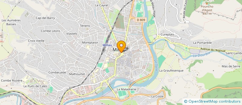 localisation de l'entreprise PHARMACIE DU CENTRE à MILLAU