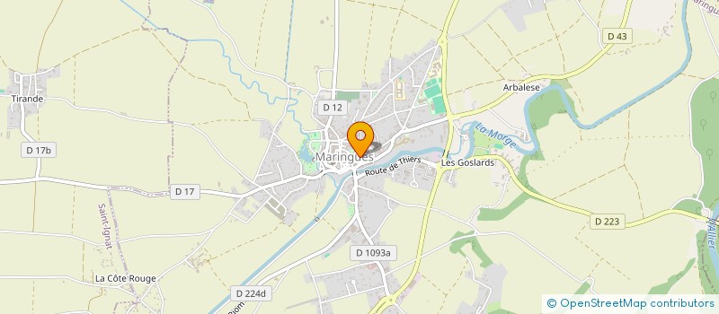 localisation de l'entreprise PHARMACIE DU CENTRE  MARINGUES