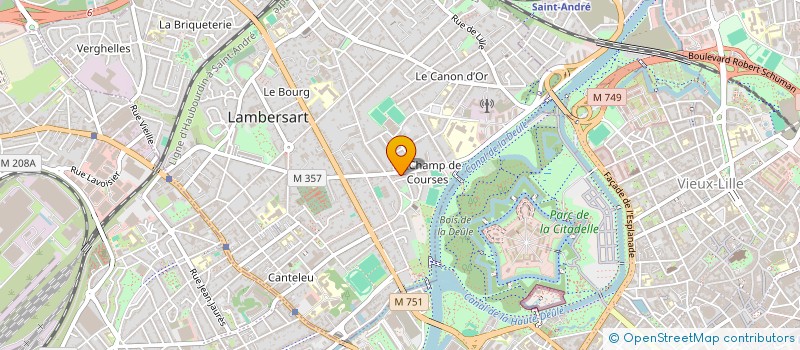 localisation de l'entreprise PHARMACIE DU CHAMP DE COURSES à LAMBERSART