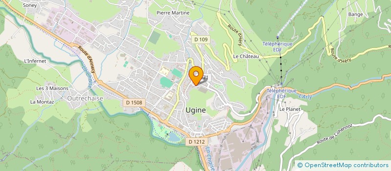 localisation de l'entreprise PHARMACIE DU CHEF LIEU à UGINE