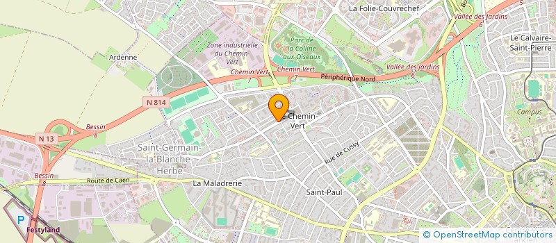 localisation de l'entreprise PHARMACIE DU CHEMIN VERT à CAEN