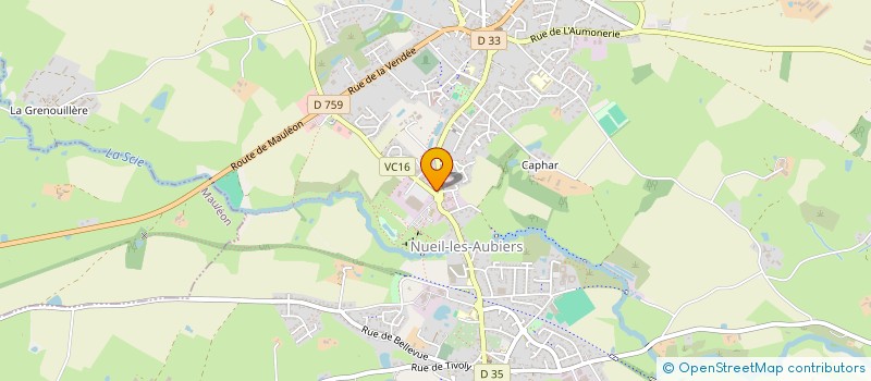 localisation de l'entreprise PHARMACIE DU COEUR DE VILLE  NUEIL-LES-AUBIERS